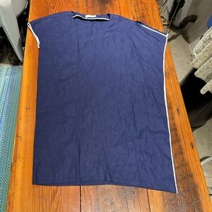 Socapri Linen Dress, Navy & White, Italian 40 (Women's 2ish)